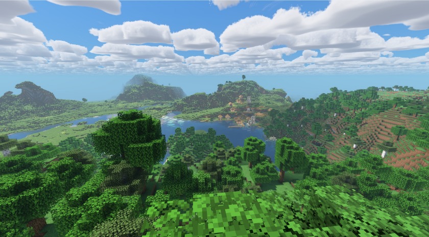 Noon over forests and rivers